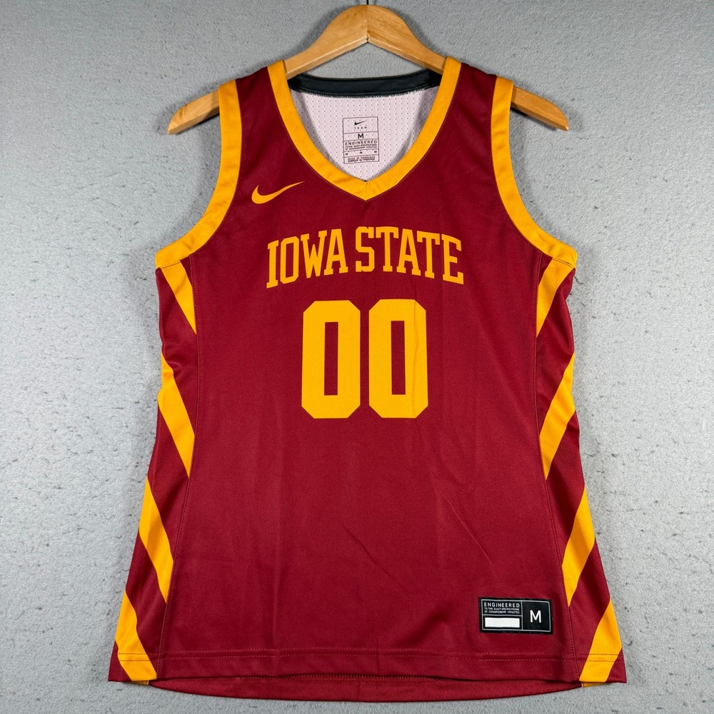Nike Iowa State Cyclones Womens Basketball Jersey Medium Red Gold CQ4307-613